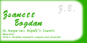 zsanett bogdan business card